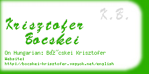 krisztofer bocskei business card